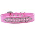 Mirage Pet Products Ritz Pearl & AB Crystal Dog CollarBright Pink Size 20 620-2 20-BPK
